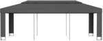 vidaXL Pavillon mit Doppeldach 3 x 6 m Anthrazit