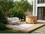 Finntherm Holz-Badefass Bergen &Oslash; 160 cm x 101 cm mit Ofen