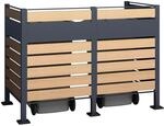 Westmann M&uuml;lltonnenverkleidung Planum Metall 2 x 240, Holzoptik