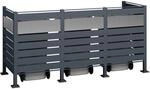 Westmann M&uuml;lltonnenverkleidung Planum Metall 3 x 240, Anthrazit/Grau