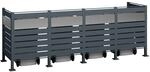 Westmann M&uuml;lltonnenverkleidung Planum Metall 4 x 240, Anthrazit/Grau