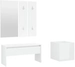 vidaXL Flurm&ouml;bel-Set Hochglanz-Wei&szlig; Holzwerkstoff Modell 3