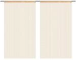 vidaXL Fadenvorh&auml;nge 2 Stk 100 x 250 cm Beige