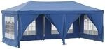 vidaXL Partyzelt Faltbar mit Seitenw&auml;nden Blau 3x6 m Modell 1