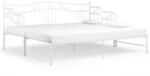 vidaXL Ausziehsofa Bettgestell Wei&szlig; Metall 90x200 cm Modell 3650973
