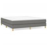 vidaXL Boxspringbett Dunkelgrau 160x200 cm Stoff1399898