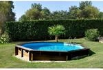 Gre Echtholzpool Vasto Achteckig &Oslash; 428 x 136 cm