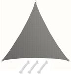 AMANKA HDPE Sonnensegel - 5 x 5 x 5 m Dreieck Grau