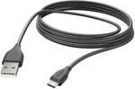 Hama Ladekabel USB-A Micro-USB 3 m Schwarz