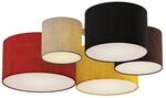 Lindby Deckenlampe Laurenz 9626911 Modern aus Textil 5-flammig E27 Wohnzimmerleuchte