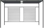 vidaXL Pavillon mit Ausziehbarem Dach 4x3x2,3 m Anthrazit 180 g/m2