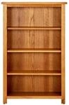 vidaXL B&uuml;cherregal 4 F&auml;cher 70x22x110 cm Massivholz Eiche