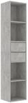 vidaXL B&uuml;cherregal Betongrau 36x30x171 cm Holzwerkstoff 802871