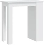 vidaXL Bartisch mit Ablagefl&auml;che Wei&szlig; 102x50x103,5 cm Holzwerkstoff 809467