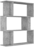vidaXL B&uuml;cherregal/Raumteiler Betongrau 80x24x96 cm Holzwerkstoff