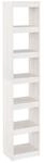 vidaXL B&uuml;cherregal/Raumteiler Wei&szlig; 40x30x199 cm Massivholz Kiefer 808154