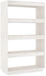 vidaXL B&uuml;cherregal/Raumteiler Wei&szlig; 80x35x135 cm Massivholz Kiefer 810890