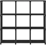 vidaXL W&uuml;rfel-Regal 9 F&auml;cher Schwarz 103x30x107,5 cm Stoff