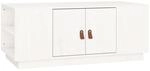vidaXL Couchtisch Wei&szlig; 100x50x41 cm Massivholz Kiefer 818256