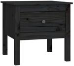 vidaXL Beistelltisch Schwarz 50x50x49 cm Massivholz Kiefer