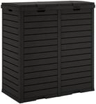 vidaXL Outdoor-M&uuml;lltonne Schwarz 78x41x86 cm Polypropylen 1740944