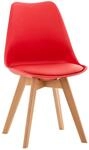 CLP Esszimmerstuhl Linares rot/Kunststoff