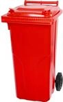 PROREGAL M&uuml;lltonne Mgb 120 Liter HDPE-Kunststoff Rot
