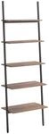 vidaXL Leiterregal mit 5 B&ouml;den Dunkelbraun und Schwarz 64x34x185,5 cm 336377