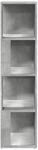 vidaXL Eckregal Betongrau 33x33x132 cm Holzwerkstoff