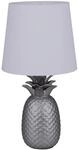 N&auml;ve Tischleuchte Keramik Ananas Matt Silber 45 cm