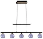 N&auml;ve LED-Pendelleuchte Brass Glas Schwarz 90 cm