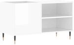 vidaXL Plattenschrank Hochglanz-Wei&szlig; 85x38x48 cm Holzwerkstoff 831694