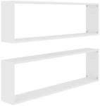 vidaXL W&uuml;rfelregale 2 Stk Wei&szlig; 100x15x30 cm Holzwerkstoff 807079