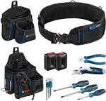 Bosch Professional Werkzeugg&uuml;rtel mit Taschen & Handtools 6-teilig