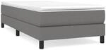 vidaXL Boxspringbett Dunkelgrau 100x200 cm Stoff1395278