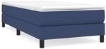 vidaXL Boxspringbett Blau 100x200 cm Stoff1367291