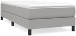 vidaXL Boxspringbett Hellgrau 100x200 cm Stoff1370749