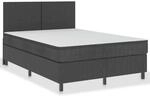 vidaXL Boxspring-Bettgestell Grau Stoff 160x200 cm621161