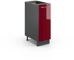Vicco Apothekerschrank Fame-Line Bordeaux Hochglanz/Anthrazit 30 cm ohne