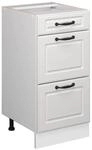 Vicco K&uuml;chenunterschrank R-Line Wei&szlig; Landhaus Wei&szlig; 40 cm mit Schubladen ohne