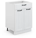 Vicco K&uuml;chenunterschrank Fame-Line Wei&szlig; Landhaus/Wei&szlig; 60 cm mit Schublade...