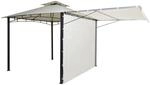 MCW Pergola F94 Stahl mit Seitenwand Creme-Beige