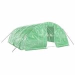vidaXL Gew&auml;chshaus mit Stahlrahmen Gr&uuml;n 30 m&sup2; 6x5x2,3 m 3188084