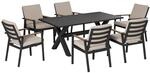 Outsunny Sitzgruppe Aluminium Kunststoffholz Polyester 175L x 92B x 73H cm...
