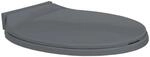 vidaXL Toilettensitz mit Absenkautomatik Grau Oval 145816