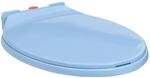vidaXL Toilettensitz mit Absenkautomatik Quick-Release Blau Oval 145823
