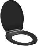 vidaXL Toilettensitz mit Absenkautomatik und Quick-Release Schwarz 145021