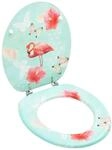 vidaXL Toilettensitz mit Deckel MDF Flamingo-Design 146905