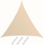 AMANKA HDPE Sonnensegel - 2 x 2 x 2 m Dreieck Beige