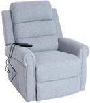 MCW Fernsehsessel K63 Aufstehhilfe Massage Heizfunktion Stoff/Textil Hellgrau